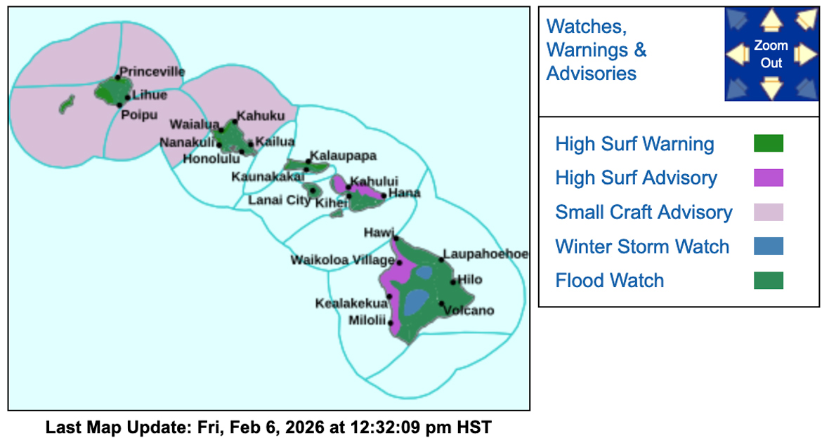 NWS issues flood watch for all islands as storm expected to stall over ...